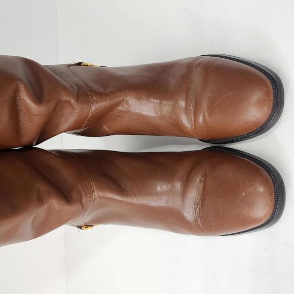 Etienne Aigner DERBY Leather Women Brown Boots Size 8M Made in Brazil - Picture 3 of 12